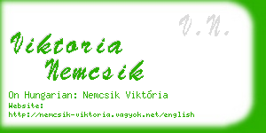viktoria nemcsik business card